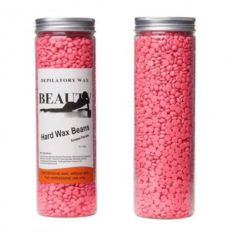 Купити Віск для депіляції Beauty Hard Wax Beans (400 г, гранули, рожевий) , ціна 299 грн, фото 1