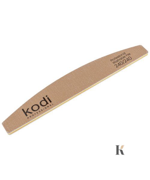 Купити №3 Пилка для нігтів Kodi "Півмісяць" 240/240 (колір: золотистий, розмір:178/28/4) , ціна 48 грн, фото 1