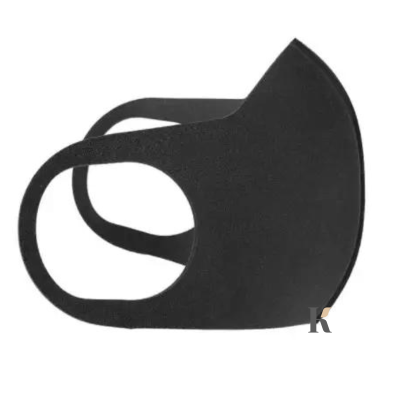 Защитная многоразовая тканевая черная маска Fashion Mask, Черный