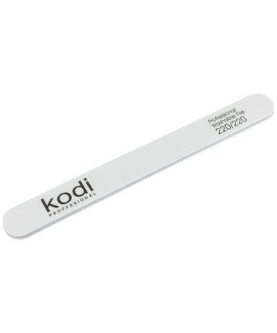 Купить №21 Пилка для ногтей Kodi прямая 220/220 (цвет: белый, размер:178/19/4) , цена 41 грн, фото 1