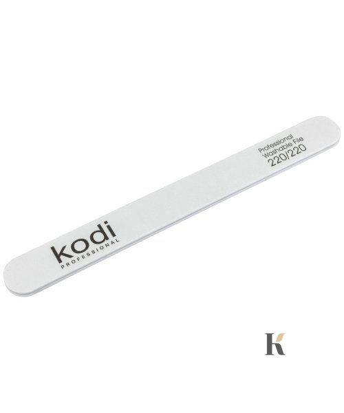 Купити №21 Пилка для нігтів Kodi пряма 220/220 (колір: білий, розмір:178/19/4) , ціна 41 грн, фото 1