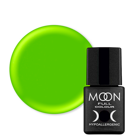 Гель лак Moon Full Breeze color №431 (яскравий лайм), Breeze Color, 8 мл, Емаль