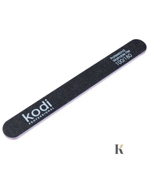 Купити №50 Пилка для нігтів Kodi пряма 100/180 ( колір: чорний, розмір:178/19/4) , ціна 25 грн, фото 1