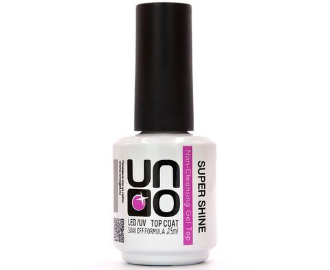 Купити Топ для нігтів UNO Super Shine Non-Cleansing Top (15 мл, без липкого шару) , ціна 106 грн, фото 1