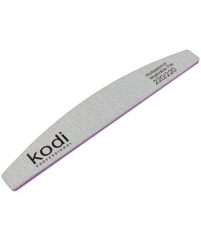 Купити №93 Пилка для нігтів Kodi "Півмісяць 220/220 (колір: сірий, розмір:178/28/4) , ціна 37 грн, фото 1