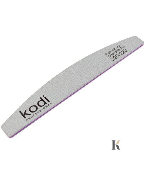 Купити №93 Пилка для нігтів Kodi "Півмісяць 220/220 (колір: сірий, розмір:178/28/4) , ціна 37 грн, фото 1