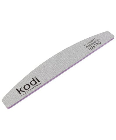 Купити №92 Пилка для нігтів Kodi "Півмісяць 180/180 (колір: сірий, розмір:178/28/4) , ціна 37 грн, фото 1
