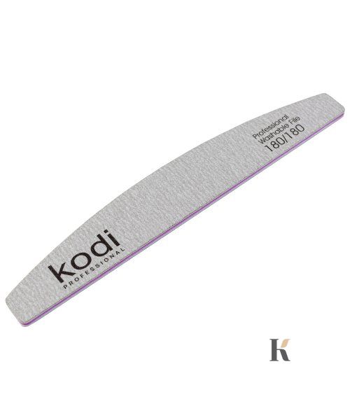 Купити №92 Пилка для нігтів Kodi "Півмісяць 180/180 (колір: сірий, розмір:178/28/4) , ціна 37 грн, фото 1