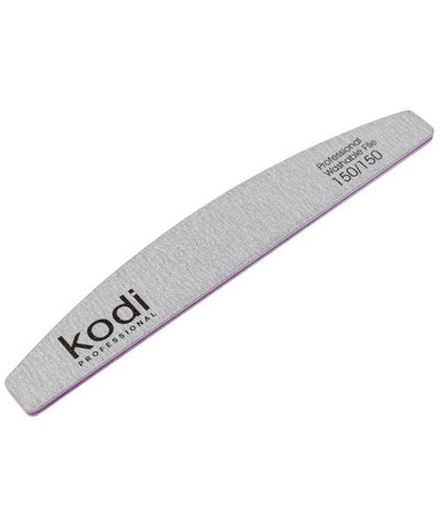 Купити №91 Пилка для нігтів Kodi "Півмісяць 150/150 (колір: сірий, розмір:178/28/4) , ціна 37 грн, фото 1