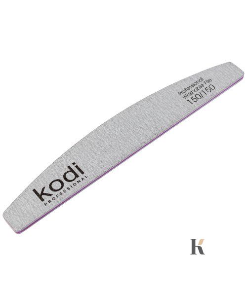 Купити №91 Пилка для нігтів Kodi "Півмісяць 150/150 (колір: сірий, розмір:178/28/4) , ціна 37 грн, фото 1