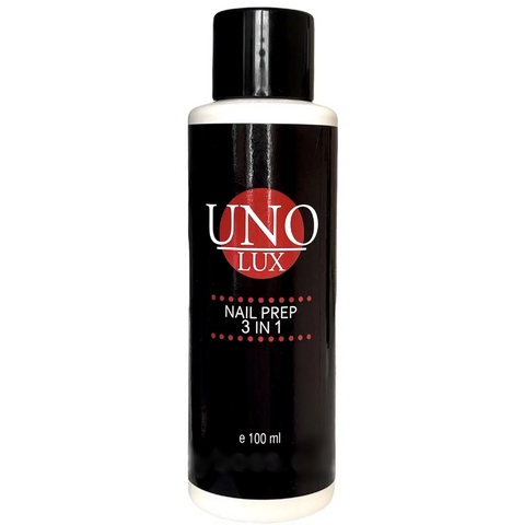 Купити Рідина UNO LUX Nail Prep 3in1 – для знежирення, зняття липкого шару, очищення кистей , ціна 64 грн, фото 1