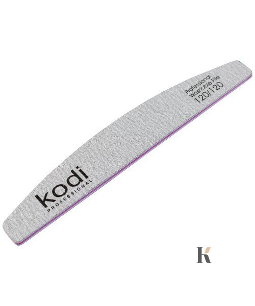Купить №90 Пилка для ногтей Kodi "Полумесяц" 120/120 (цвет: серый, размер:178/28/4) , цена 37 грн, фото 1