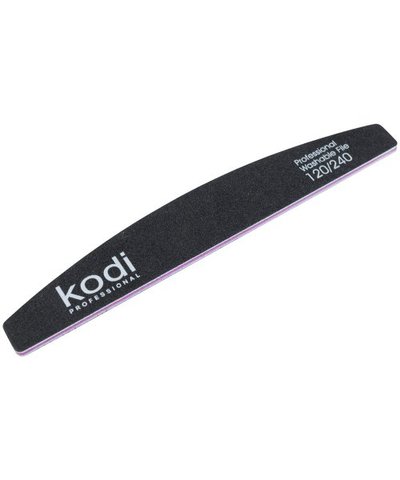 Купить №43 Пилка для ногтей Kodi "Полумесяц" 120/240 (цвет: черный, размер:178/28/4) , цена 30 грн, фото 1