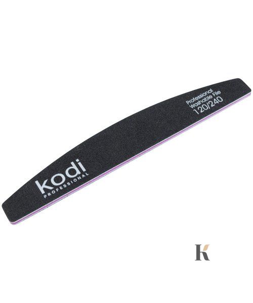 Купити №43 Пилка для нігтів Kodi "Півмісяць"120/240 (колір:чорний, розмір:178/28/4) , ціна 30 грн, фото 1