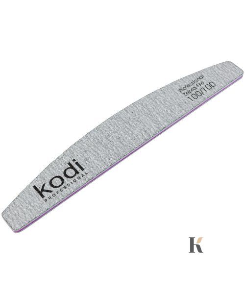 Купити №89 Пилка для нігтів Kodi "Півмісяць 100/100 (колір: сірий, розмір:178/28/4) , ціна 37 грн, фото 1