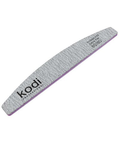 Купити №88 Пилка для нігтів Kodi "Півмісяць 80/80 (колір: сірий, розмір:178/28/4) , ціна 37 грн, фото 1