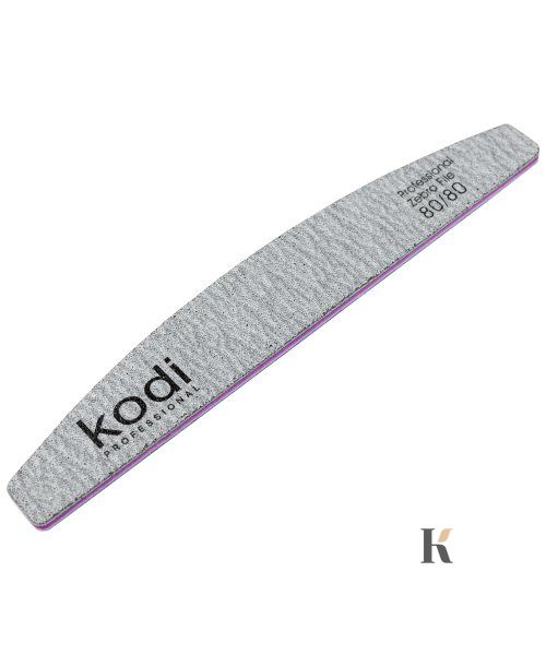 Купити №88 Пилка для нігтів Kodi "Півмісяць 80/80 (колір: сірий, розмір:178/28/4) , ціна 37 грн, фото 1