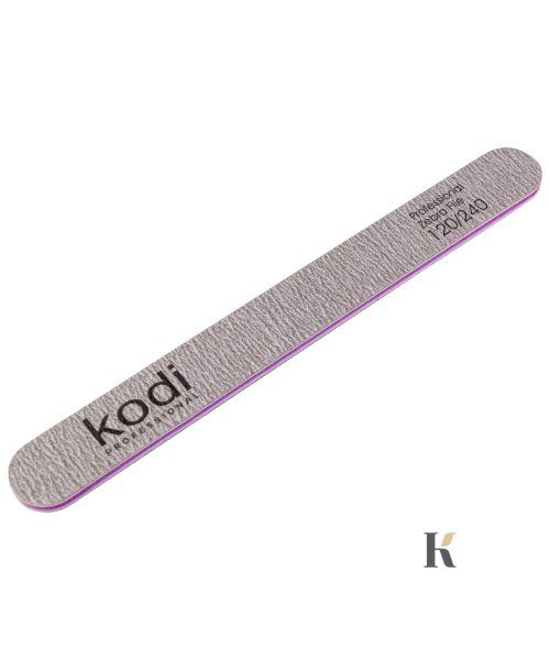 Купити №87 Пилка для нігтів Kodi пряма 120/240 (колір: коричневий, розмір:178/19/4) , ціна 25 грн, фото 1