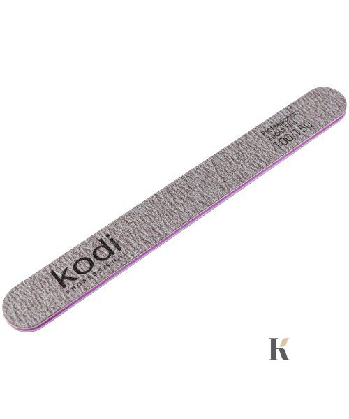 Купити №85 Пилка для нігтів Kodi пряма 100/150 (колір: коричневий, розмір:178/19/4) , ціна 25 грн, фото 1