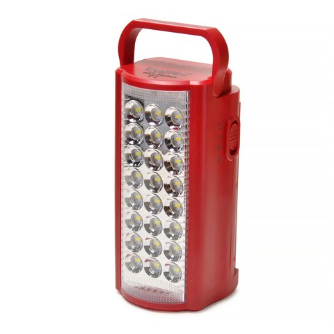 Фонарь-светильник DL-2424 – аккумуляторный, переносной, с функцией PowerBank (3000 мАч, 24 LED, красный), Красный