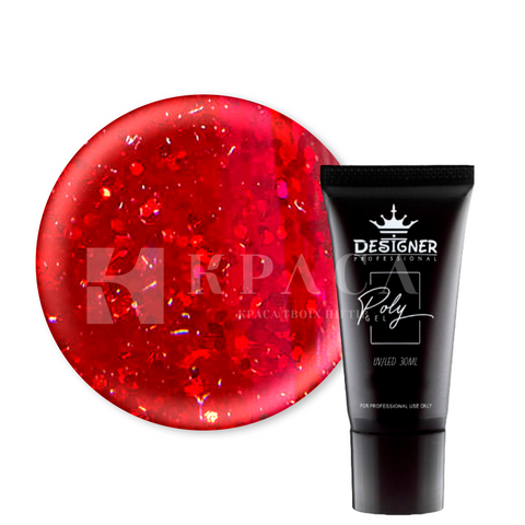 Купити Полігель Designer Diamond Dark Red №51 , ціна 255 грн, фото 1