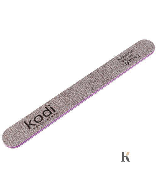 Купити №83 Пилка для нігтів Kodi пряма 100/180 (колір: коричневий, розмір:178/19/4) , ціна 25 грн, фото 1