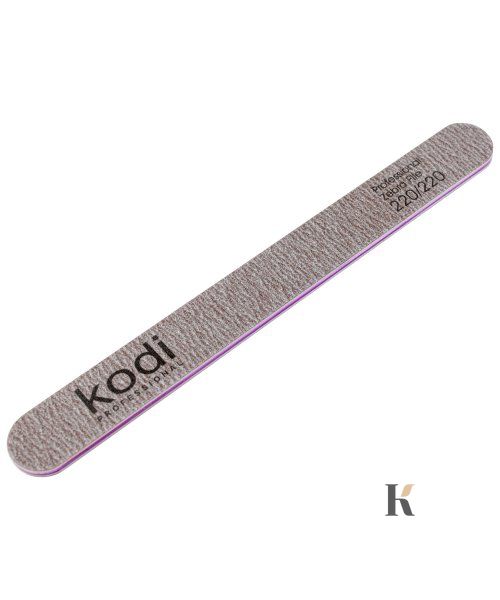 Купити №82 Пилка для нігтів Kodi пряма 220/220 (колір: коричневий, розмір:178/19/4) , ціна 25 грн, фото 1