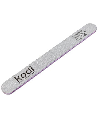 Купити №101 Пилка для нігтів Kodi пряма 120/120 (колір: сірий, розмір:178/19/4) , ціна 32 грн, фото 1