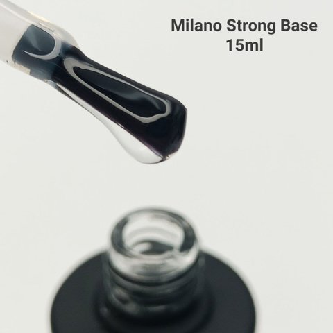 Купити База для гель-лаку Milano Strong Base (15 мл, що не дряпається, без липкого шару, прозора) , ціна 150 грн, фото 1