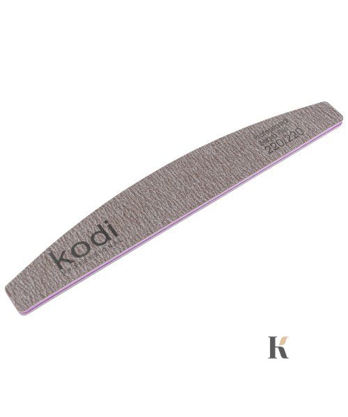 Купити №71 Пилка для нігтів Kodi "Півмісяць 220/220 (колір: коричневий, розмір:178/28/4) , ціна 30 грн, фото 1