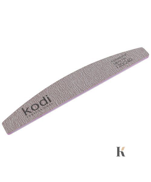 Купити №76 Пилка для нігтів Kodi "Півмісяць 120/240 (колір: коричневий, розмір:178/28/4) , ціна 30 грн, фото 1